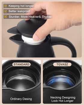 Tgvasz 70oz carafe lid close-up with leak-proof seal