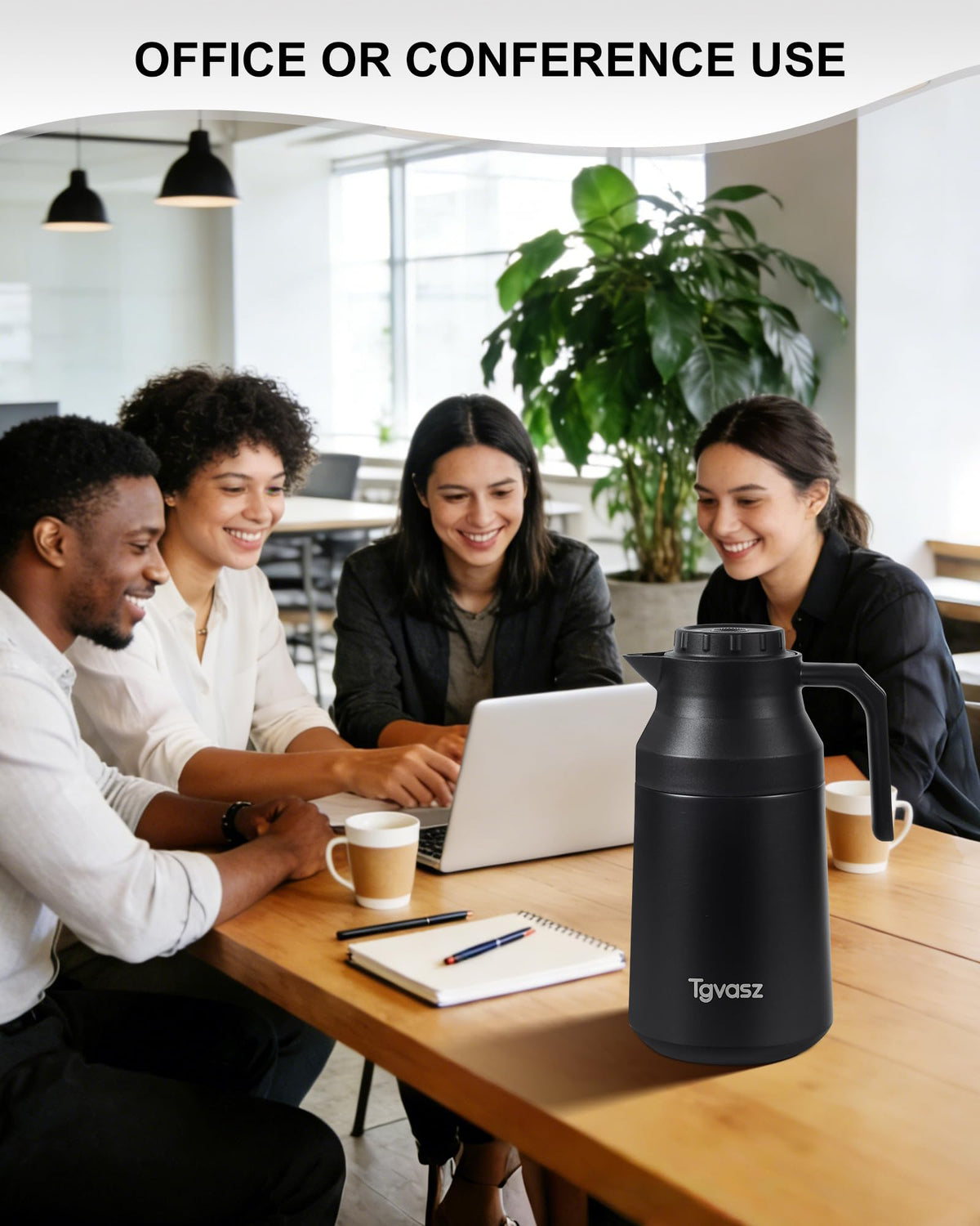 Leak-proof silicone ring lid on Tgvasz carafe for clean pours