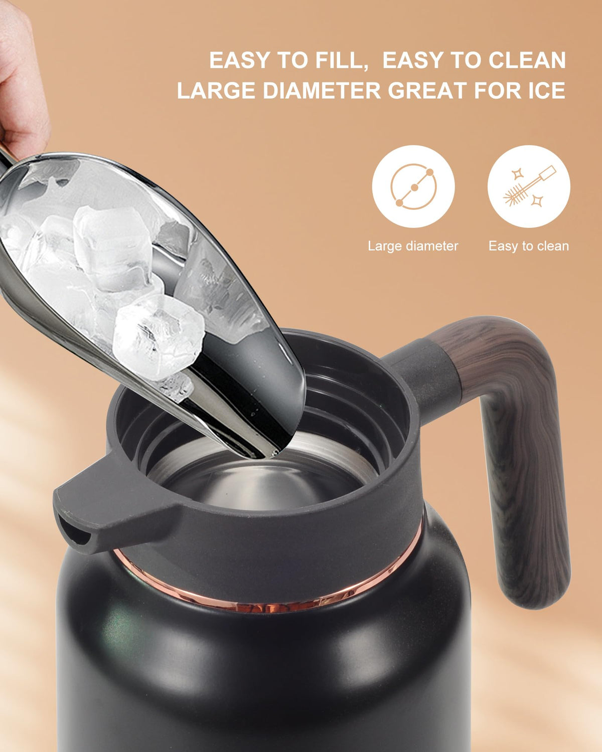 Tgvasz carafe lid with silicone seal prevents leaks during daily use.