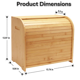 Thalomely bamboo bread box double-layer design keeps loaves organized.