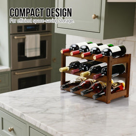 Thalomely bamboo wine rack FSC-certified bamboo highlights sustainable sourcing and responsible construction.