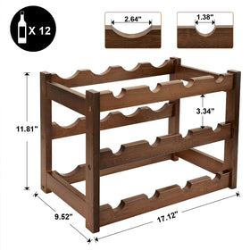 Thalomely bamboo wine rack open-frame design provides easy grab-and-go bottle access.