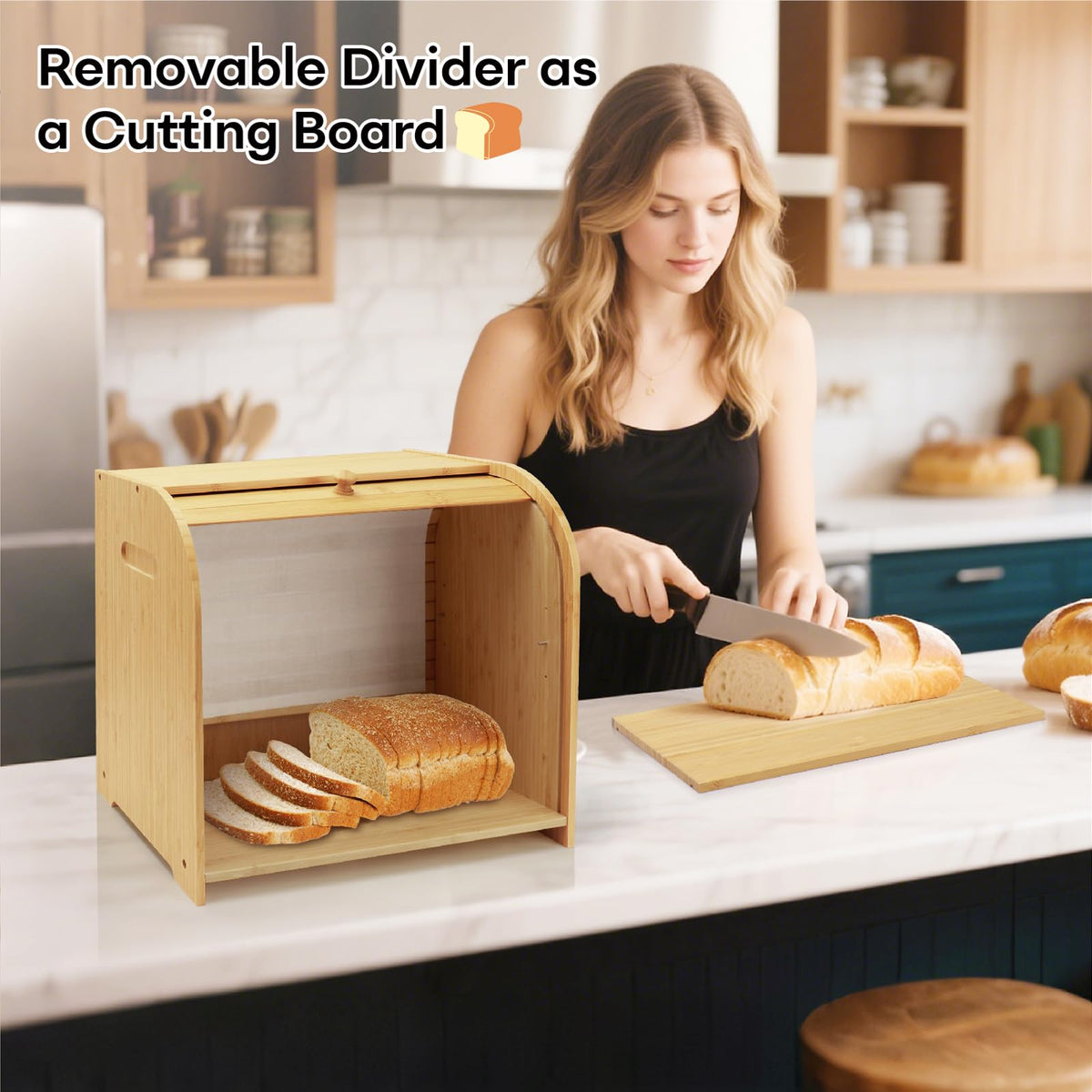 Thalomely bread box simple assembly with included hardware.