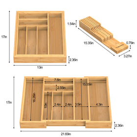 Thalomely expandable width up to 21.69 inches fits larger drawers.