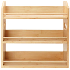 Thalomely bamboo design suits spice storage and coffee bar needs.