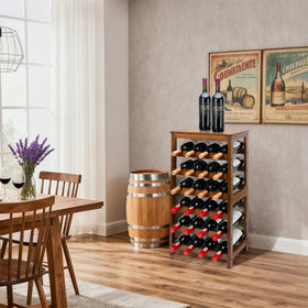 Thalomely wine rack full bottle display keeps wine organized and visible.