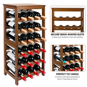 Thalomely wine rack on tabletops saves space in kitchens and dining rooms.