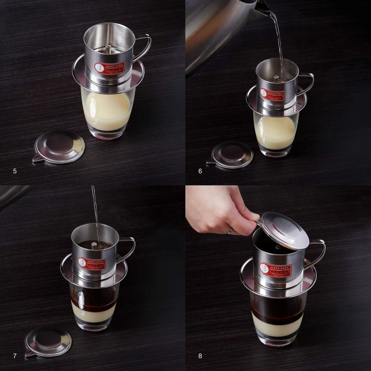 Thang Long phin with 8 oz capacity suited for daily servings.