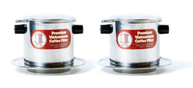 Thang Long 8oz stainless steel Vietnamese coffee filter press close-up highlighting heat retention
