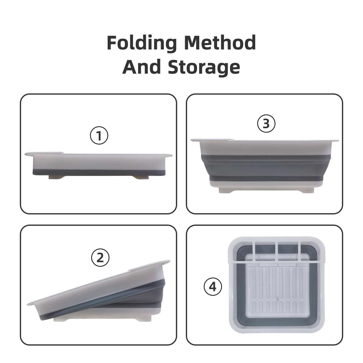 Thanstar collapsible dish drying rack countertop-view shows clutter-free kitchen space.