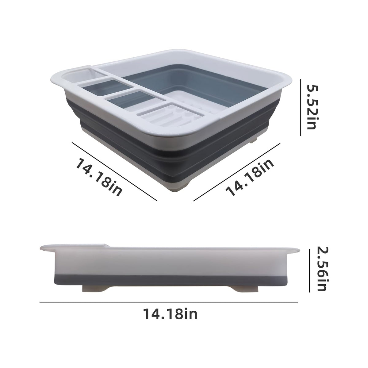 Thanstar collapsible dish drying rack rv-camper-use suited for travel and cleanup.