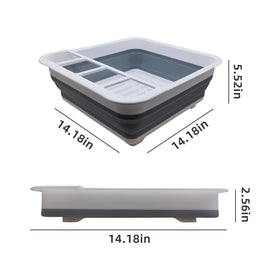 Thanstar collapsible dish drying rack rv-camper-use suited for travel and cleanup.
