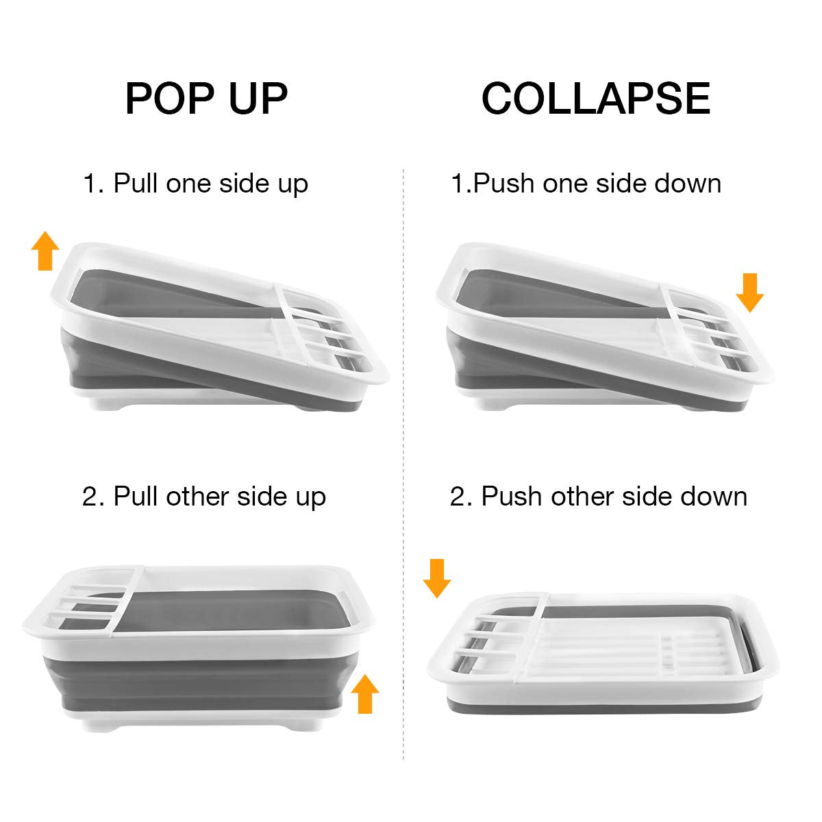 Thanstar collapsible rack ideal for camping and RV kitchen setups.