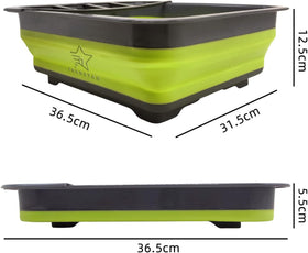 ThanSTAR pop-up dish drainer for kitchen offers quick setup and flat storage.