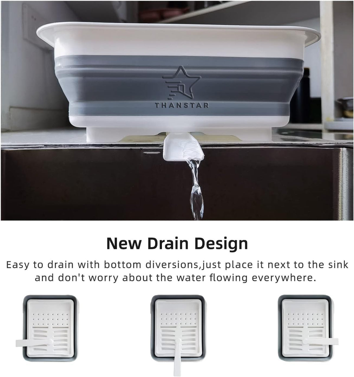 Thanstar portable kitchen drainer ideal for camping and RV living.