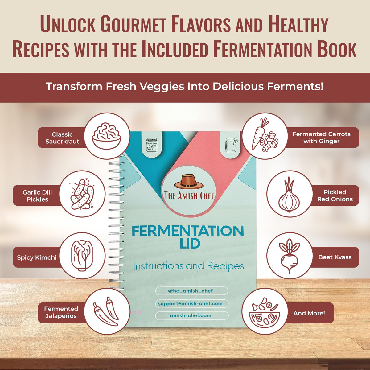 The Amish Chef fermentation guide offers step-by-step tips and beginner-friendly recipes