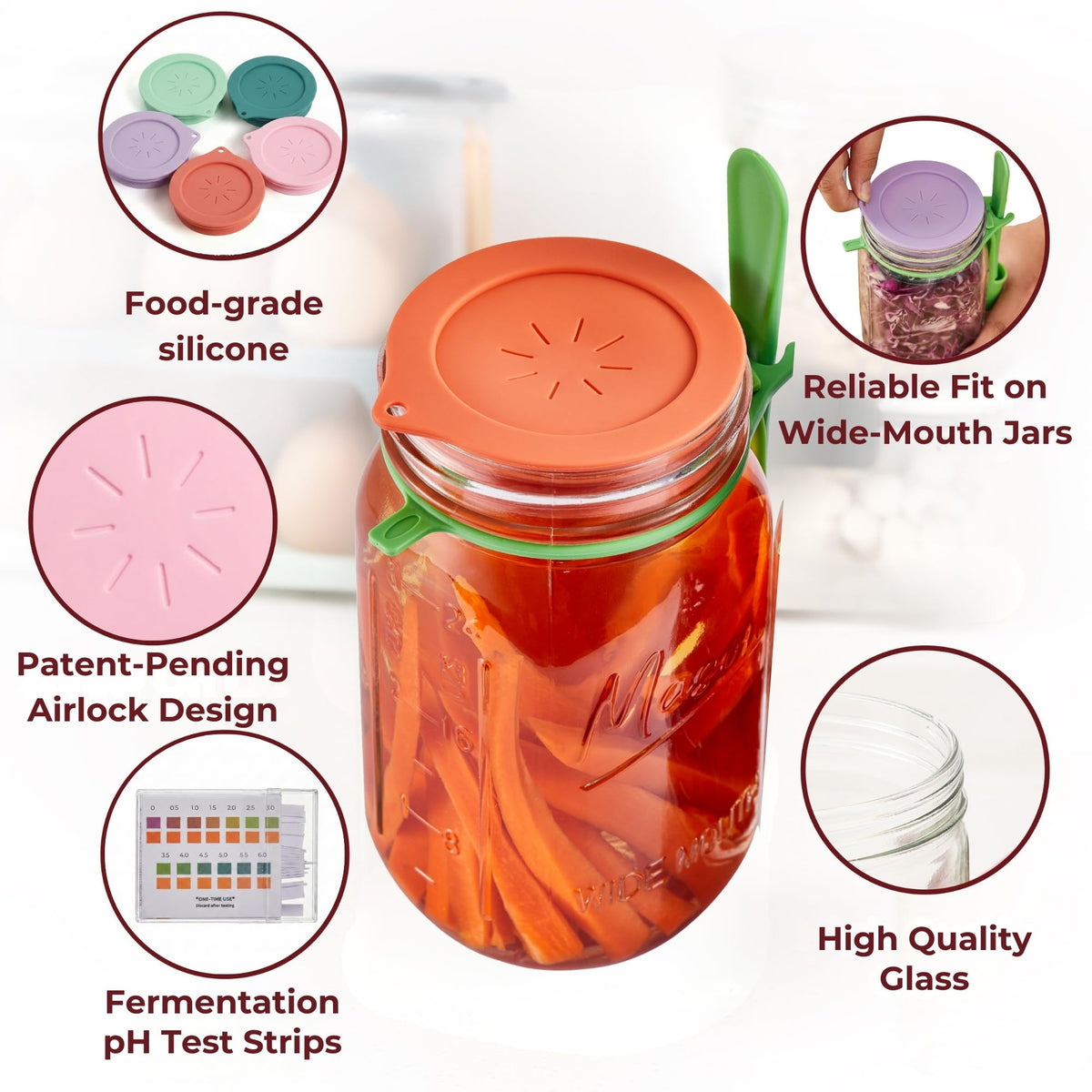 The Amish Chef pH test strips help verify acidity for safe, crisp ferments
