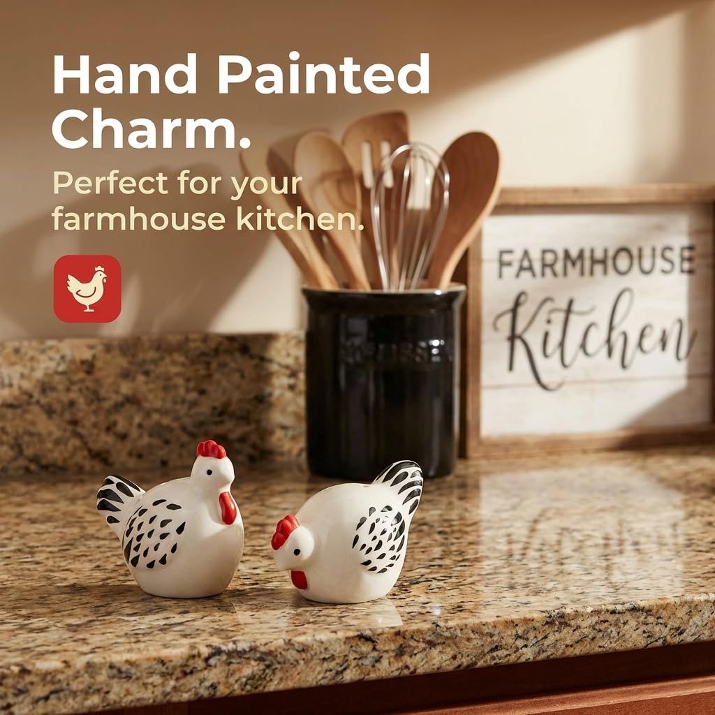 The Bridge Collection chicken shaker side angle adds country charm to counters