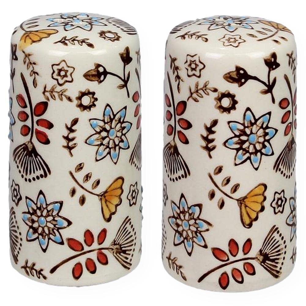 The Bridge Collection country floral salt and pepper shakers add rustic charm to your table.