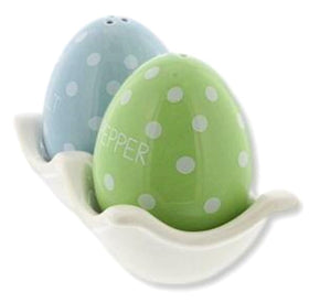 The Bridge Collection gift-ready Easter decor salt and pepper shakers for gifting.