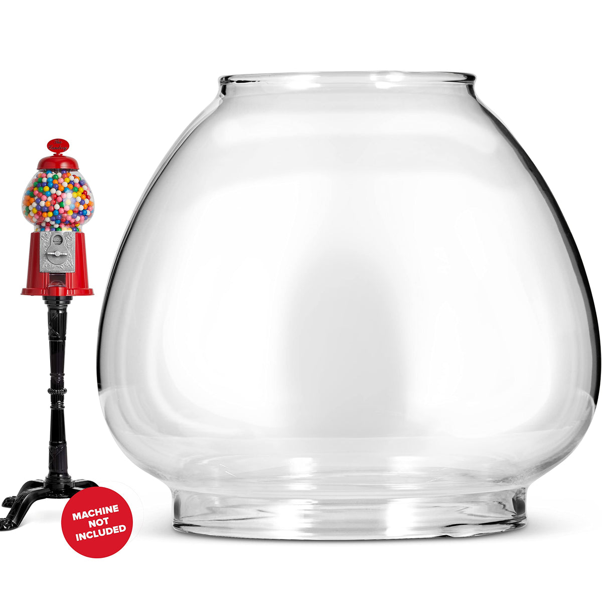 The Candery acrylic bowl offers shatterproof durability and crystal-clear visibility.