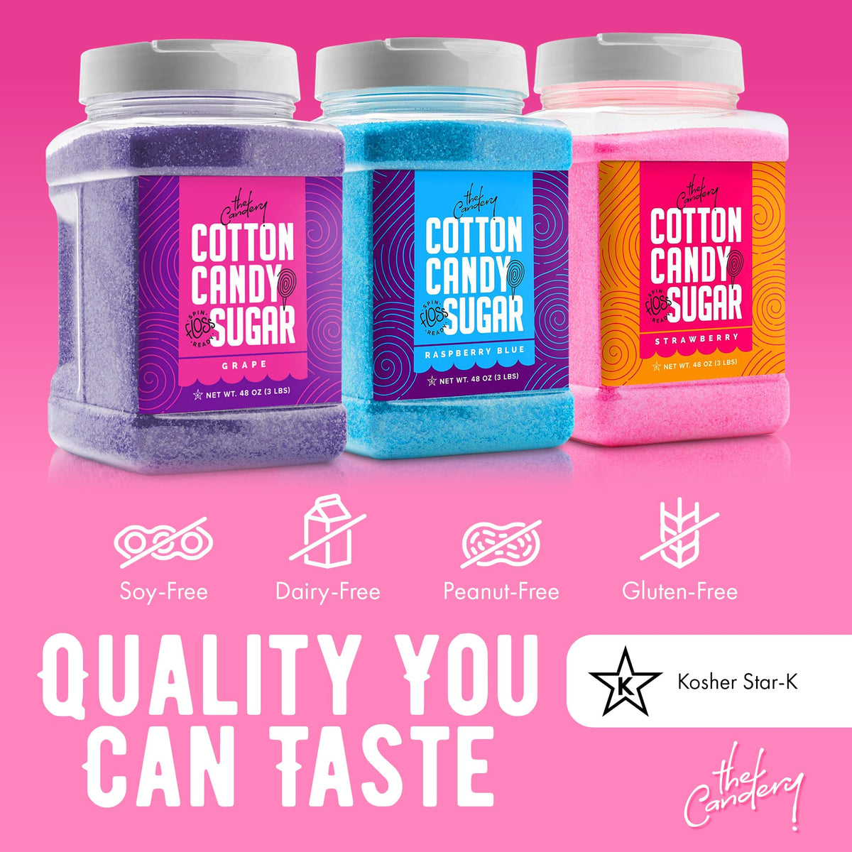 The Candery Cotton Candy Sugar fluffy-ready floss ready to serve
