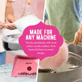 The Candery cotton candy sugar ready for home or events on standard machines.