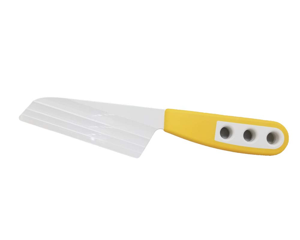 The Cheese Knife OKP2 with patented blade for clean, plate-safe cheese slicing.