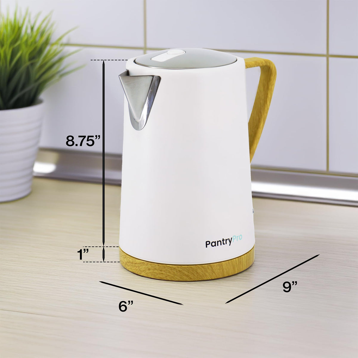 1.7-liter capacity serves multiple cups for family or guests.