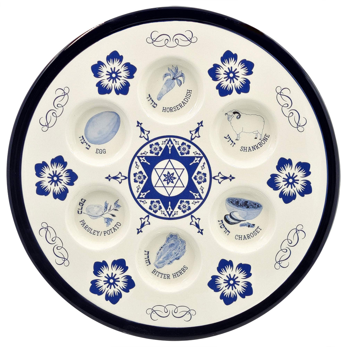 The Dreidel Company Seder Plate makes a thoughtful hostess gift for Passover.