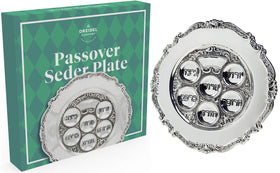 The Dreidel Company elegant table setting highlighting refined Passover centerpiece