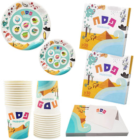 The Dreidel Company Passover 13x13 napkins adding table detail and convenience.