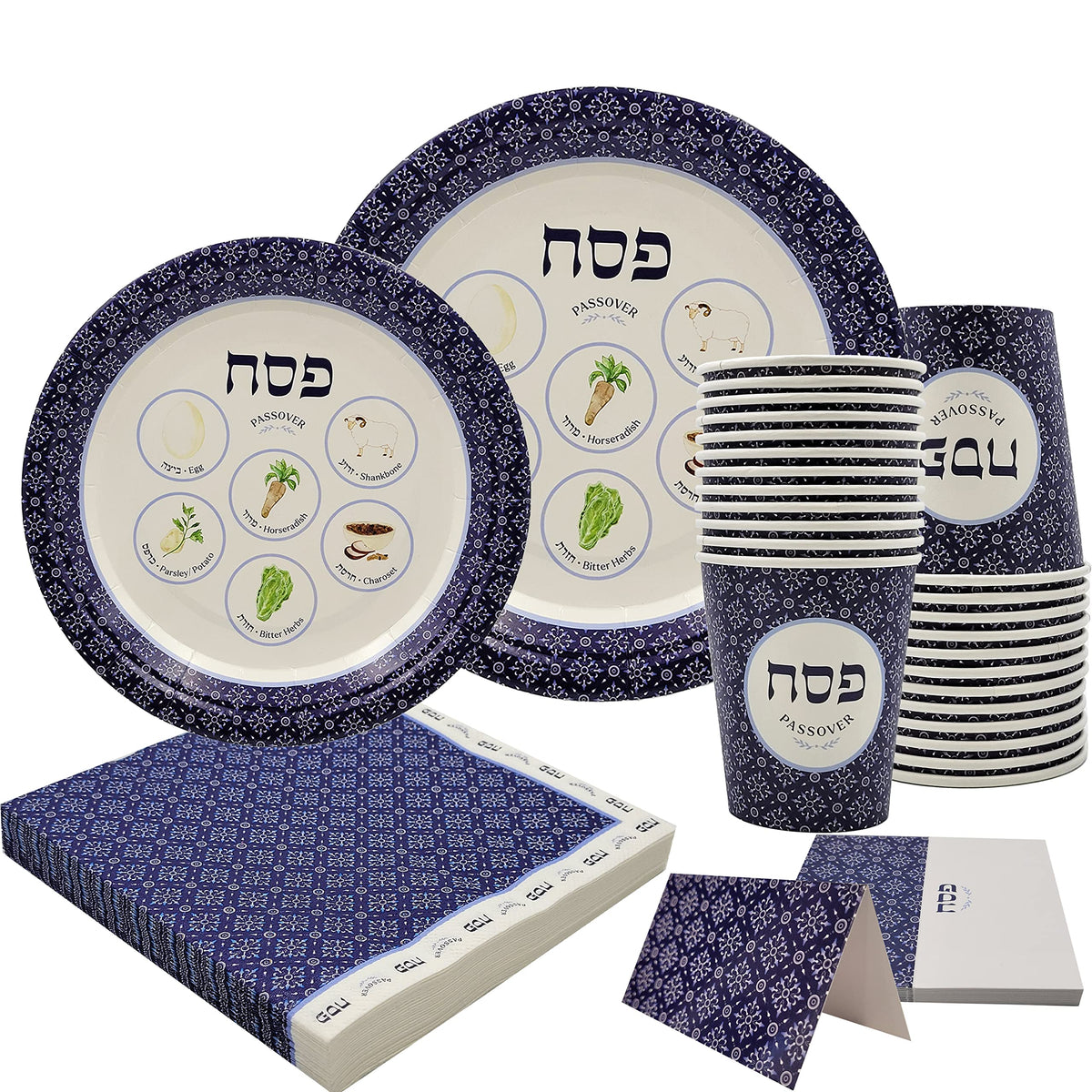 The Dreidel Company Passover paper goods for quick cleanup