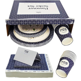 The Dreidel Company blue Seder cups for hot or cold drinks