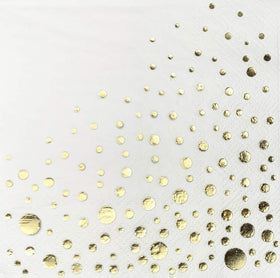 The Essential Concierge gold foil design napkins add a glamorous touch to celebrations.
