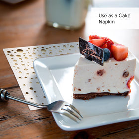 The Essential Concierge napkins for weddings and bridal showers elevate table decor.
