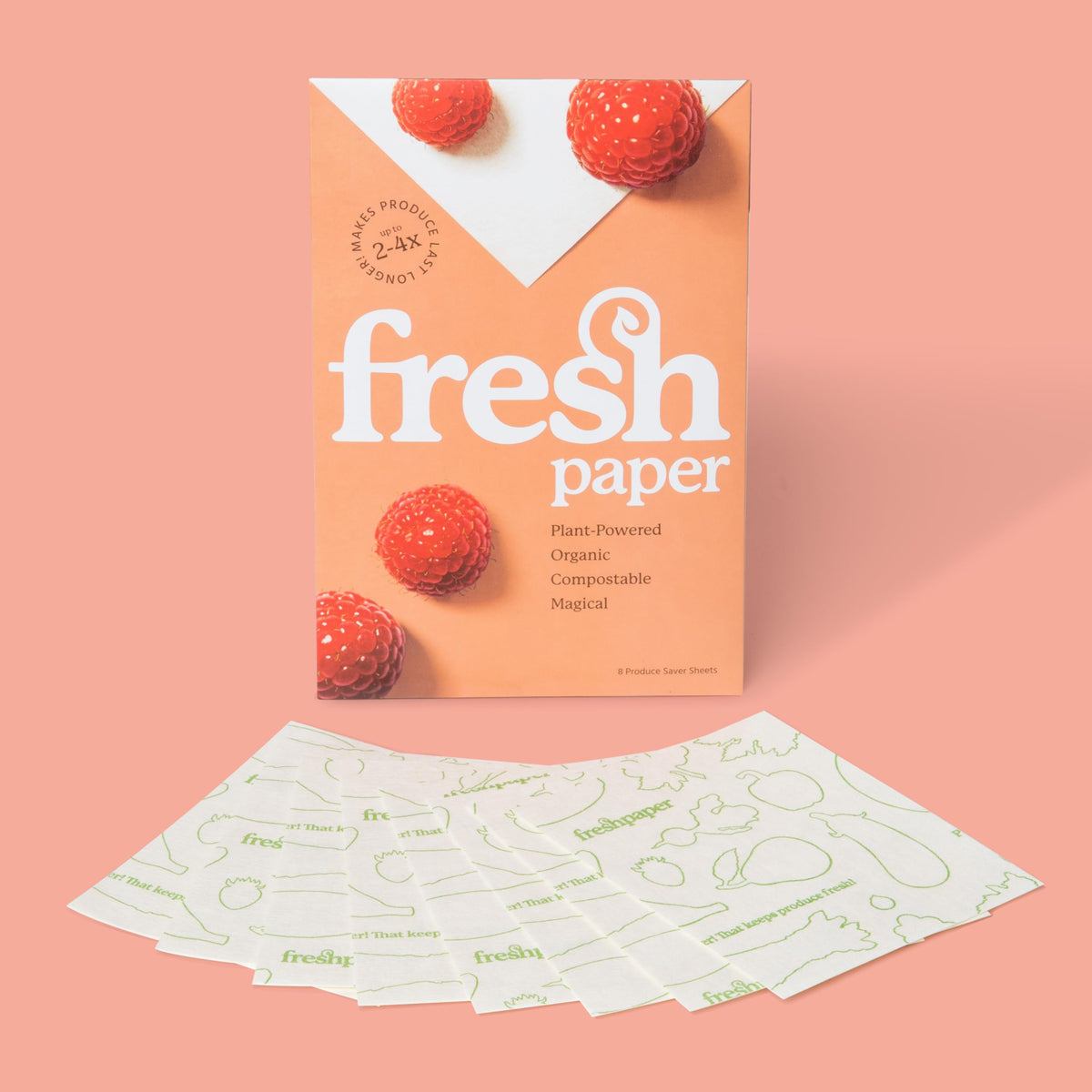 Packaging for FreshPaper shows the USA-made claim.