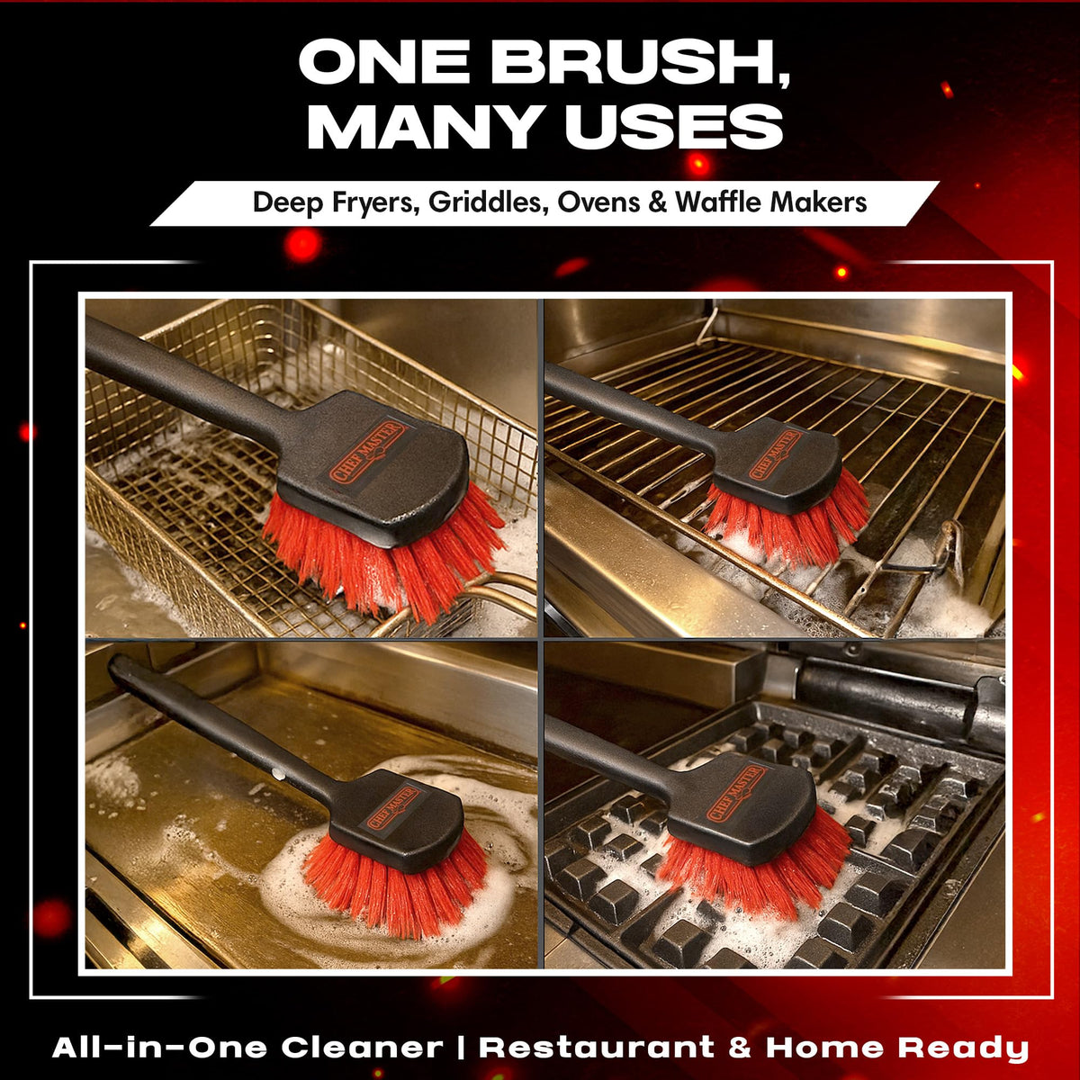 THE FRYOILSAVER COMPANY 20-inch long-reach brush clean hard-to-reach fryer corners