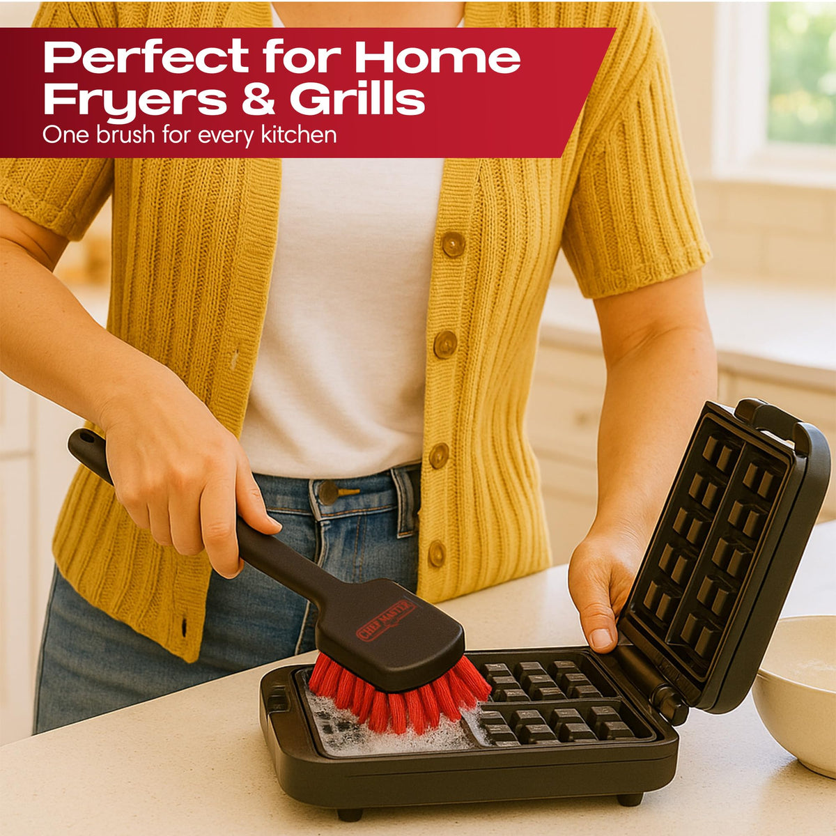 THE FRYOILSAVER COMPANY commercial kitchen brush supports quick, thorough cleaning
