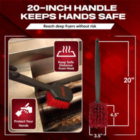 THE FRYOILSAVER COMPANY stay-cool handle enables comfortable control during long cleanings