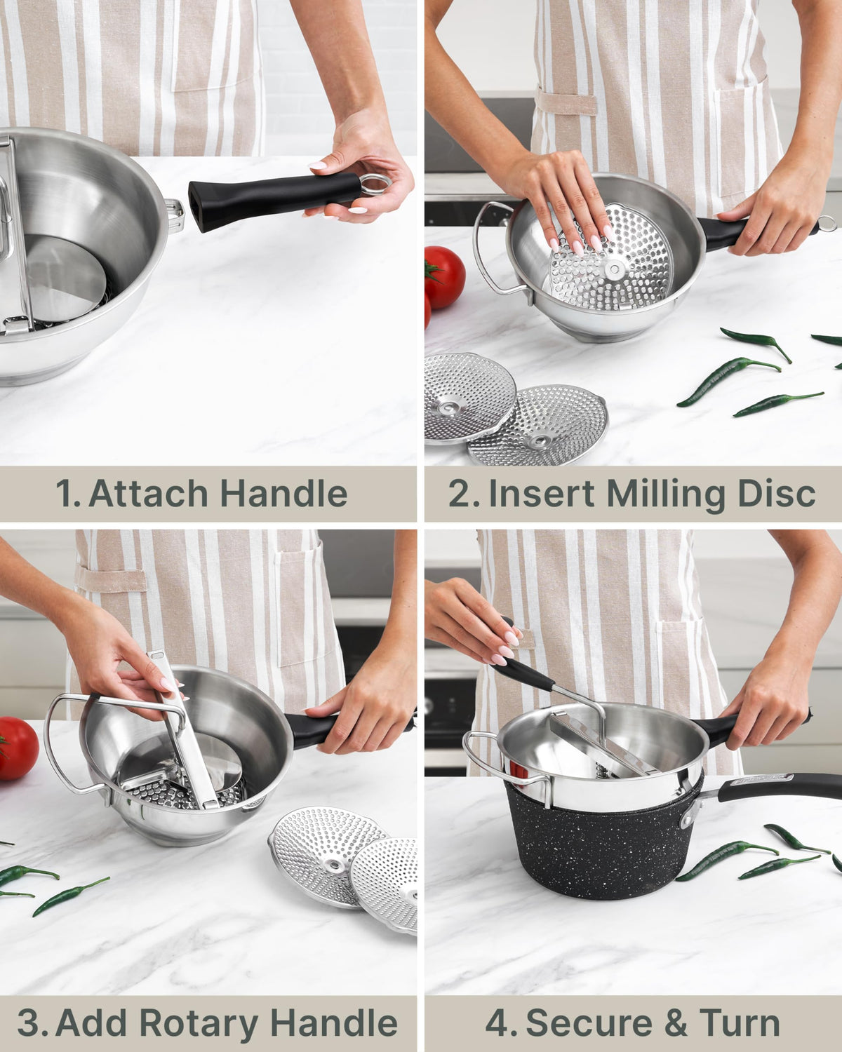 The Hungry Artisan small-batch cooking tool for tomato sauce and applesauce.