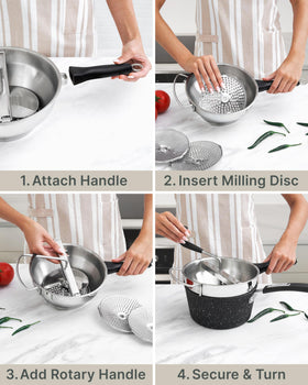 The Hungry Artisan small-batch cooking tool for tomato sauce and applesauce.