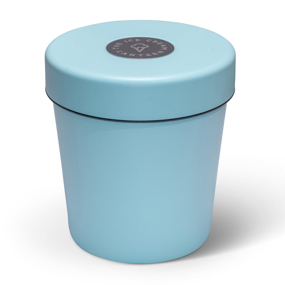 The Ice Cream Canteen mint green pint-inholder keeps ice cream cold on the go.