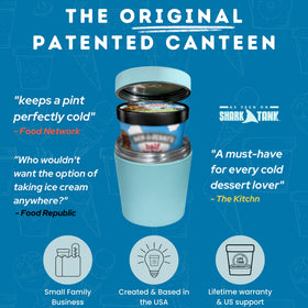 The Ice Cream Canteen triple-wall-insulation preserves frozen texture during travel.