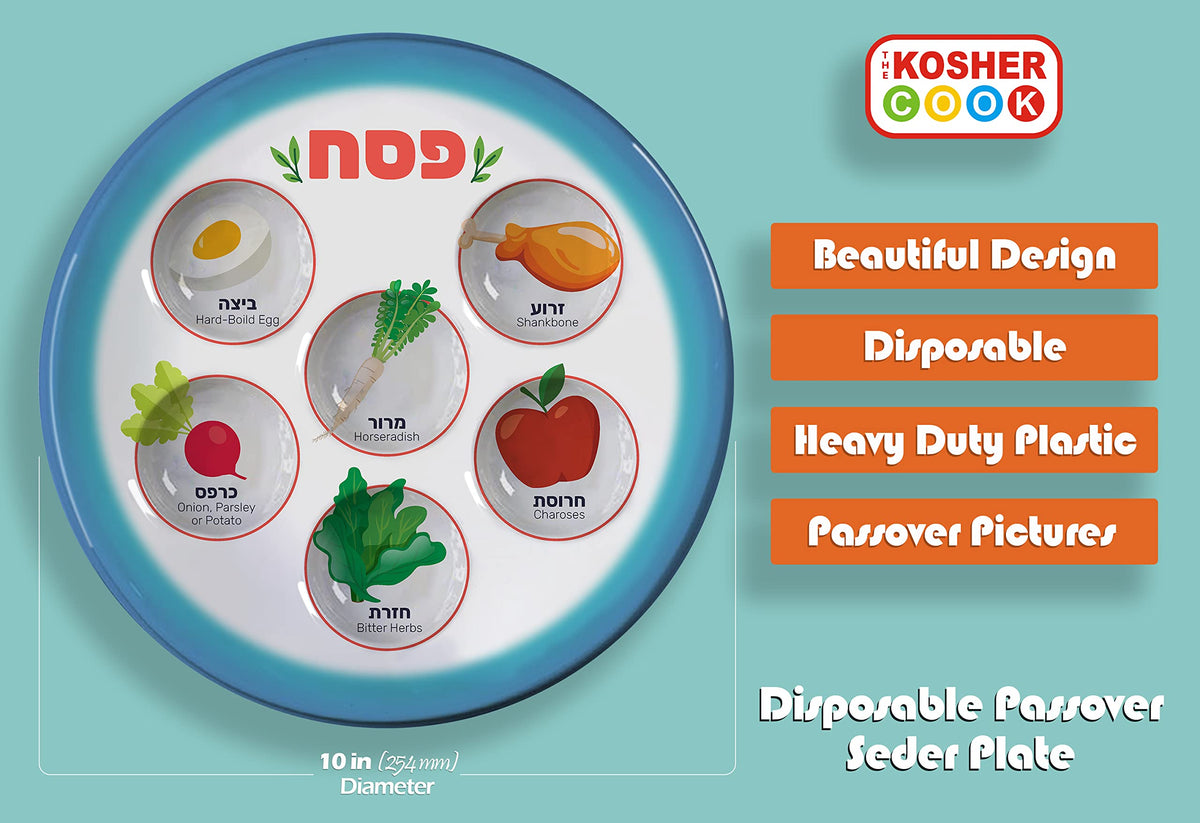 The Kosher Cook pesach seder plate kit-to-go keeps your supplies neatly packaged.