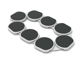 The Lazy Susan Revolution extended trays demonstrate table-size expandability.