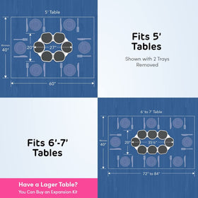 The Lazy Susan Revolution non-slip silicone surface keeps dishes in place.