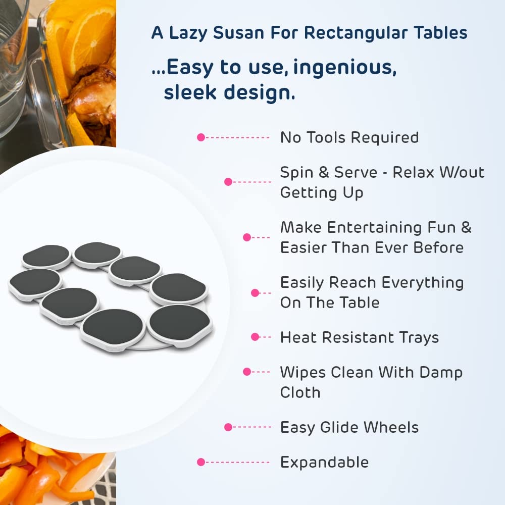 The Lazy Susan Revolution heat-resistant tray close-up.