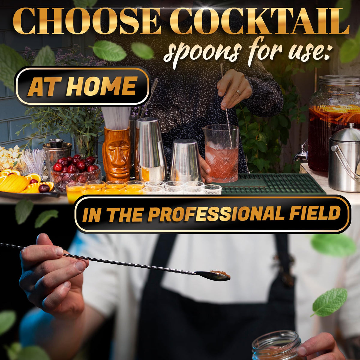 The Little Green Change multi-use spoons handle coffee, tea, and cocktails.
