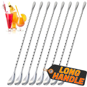 The Little Green Change barspoons set with twisted spiral design for precise cocktail stirring